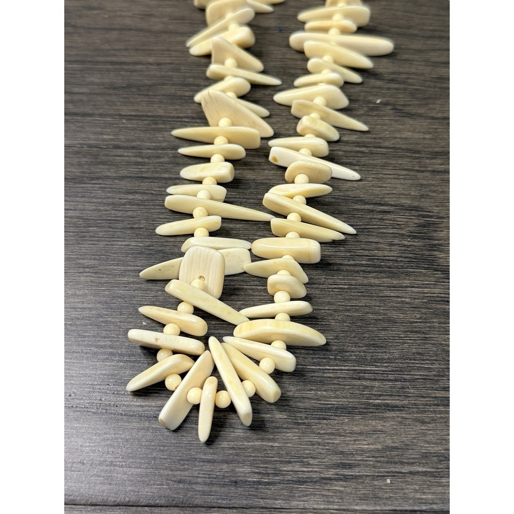 Vintage Necklace Brutalist Jewelry Bone? Tribal Dagger - Picture 3 of 5
